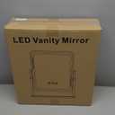 Vanity Mirror with Lights, Height-Adjustable & 360 Rotation, 1/10X Magnification, Three Color Lighting Modes, Makeup Mirror Smart Touch Control, Large Vanity Desk Mirror (17.5in, White)