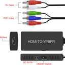 Dingsun HDMI to Component Converter, Convert HDMI Input to Analog YPbPr Video and R/L Audio Signals for Output to TV