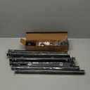 Decopolitan 5/8" Classic Ball Bay Window Curtain Rod Set, Black Oil