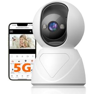 GUOANVISION 3MP Indoor Pan/Tilt Security Camera, 5G WiFi 360° Rotating Home Cameras for Baby Monitor/Pet Camera, Auto-Focus&Zoom,Motion Detection,2-Way Audio,Siren,Color Night Vision,Cloud&SD Card