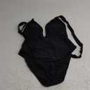 Lilosy Sexy Tie Criss Cross Plunge One Piece Thong Swimsuit High Cut Brazilian Bathing Suit XL
