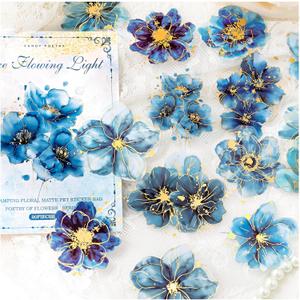 Pressed Flower Stickers for Scrapbook Supplies, 120 PCS Transparent Vintage Floral Journal Stickers for Adults Scrapbooking, Journaling, Junk Journal Supplies (Poetry of Flowers)