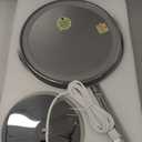 Lighted Makeup Mirror, 3000 mAh Rechargeable Double Sided Magnifying Vanity Mirror with 3 Colors, 1x/10x, 360 Rotation , Brightness Adjustable Magnification Cosmetic Light up Mirror, Women Gift (Chrome)