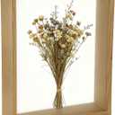 Floating Picture Frames Wooden Pressed Flower Frame, 1 Pcs Acrylic Picture Frames 8x10 Inch for Display Dried Flowers, Artwork Wall and Tabletop, Home Wedding, DIY Crafts (Khaki)