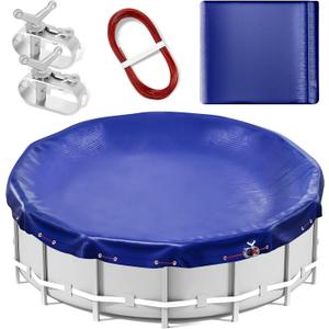 18FT Round Pool Cover for Above Ground Pools, Ultra Thick and Durable Above Ground Pool Cover, Premium Cold and UV Resistant 18 FT Winter Pool Cover