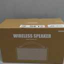 DINDIN Portable Bluetooth Speaker: 80W (Peak), 20H Playtime, Loud Wireless Wood Speakers with Bass, AUX and USB Input, Subwoofer, TWS Pairing, Vintage Speaker for Outdoor, Home, Office (Black)