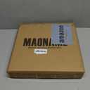 MAONAME Clear Round Serving Tray with Handles, 13" Plastic Clear Tray, Round Black Decorative Trays for Coffee Table, Ottoman, Bathroom, Vanity