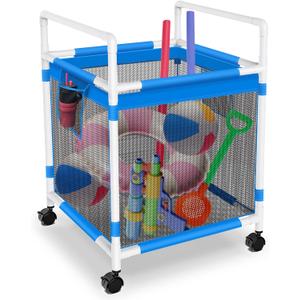 ANGAR Pool Float Storage, 150 Gallons Pool Toy Storage Bin (32" L x 35" W x 32" H), Pool Float Toy Holder With 360 Wheel, Pool Float Storage Organizer For Noodles, Toys, Floats, Towels ANGAR Pool Float Storage, 150 Gallons Pool Toy Storage Bin (32" L x 35" W x 32" H), Pool Float Toy Holder With 360 Wheel, Pool Float Storage Organizer For Noodles, Toys, Floats, Towels