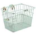 Bicycles Detachable Steel Half-Mesh Apollo Bike Basket with Built-in Handles, Weather-Resistant Steel and Integrated Hooks for Easy Assembly to Front Handlebar