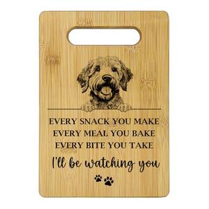 Qeheb Goldendoodle Cutting Boards for Kitchen, Goldendoodle Gifts, Bamboo Cutting Board Dog, Every Meal You Make Every Bite You Take Doodle Dog Decorative Cutting Boards for Kitchen