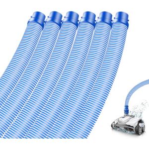 6 Pack Pool Cleaner Vacuum Hoses, Fast Twist Lock Hose Replacement Parts, Vacuum Hose Extension, Pool Cleaner Parts for Zodiac MX6, MX8, MX6 Elite, MX8 Elite, MAXX, Baracuda (Blue)