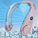 Air Conditioner Neck Fan-Neck Air Cooler,Portable Neck Ac Unit Wearable Hanging Fans Around Neck,Small USB Head Fan Hand Free Menopause Fan for Hot Flashes for Car,Cruise,Camping Purple