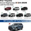 Wonderdriver Heavy Duty Black Upgraded Roof Rack Cross Bars 260lbs Compatible with Toyota Grand Highlander & Lexus TX 2024-2026, Metal Lockable Aluminum Roof Rails Crossbars Cargo (Not for Highlander)