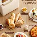 Neretva 2.2LB 15-in-1 Bread Machine with Dual Heater and Auto Nut Dispenser