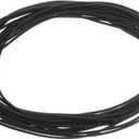 Uxcell Silicone Foam Seal Strip, 1mm(0.04") Dia 4 Meters(13.12 Ft) Long Sponge Rubber Weather Seal Strip Round Rubber Cord Solid for Machinery and Industries, Black