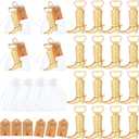 Meanplan 99 Pcs Cowboy Boot Bottle Opener Set Cowgirl Western Derby Wedding Party Favor Includes Cowboy Beer Bottle Opener Organza Bag Thank You Tag and Jute Rope for Guest Wedding Party Baby Shower