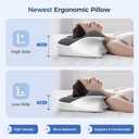 Cervical Neck Pillow for Neck Pain Relief,Memory Foam Neck Pillow for Sleeping,Orthopedic Neck Support Pillow for Back Stomach Sleepers,Ergonomic Pillow with Pillow Covers