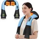 AERLANG Fathers Day Dad Gifts Neck Massger,Shiatsu Neck and Back Massager with Heating Neck and Shoulder Massager Deep Kneading Pillow for Massage Use Gifts for Women Men Dad Mom (Blue)