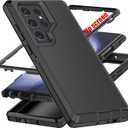 AYMECL for S23 Ultra Case,[Military Grade] 3 in 1 Full Body Shockproof Dust/Drop Proof Heavy Duty Protection Cover,for Samsung Galaxy S23 Ultra 6.8 Inch,Black