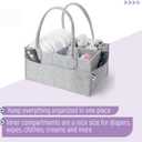 Mr. Pen- Baby Diaper Caddy Organizer, Gray, Medium, Nursery Storage Bin and Car Organizer for Diapers and Baby Wipes