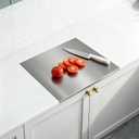 Square 304 Stainless Steel Cutting Board for Kitchen, Metal Kneading Cutting Board Mats, Chopping Board for Pizza Dough, Baking, Meat, Fruits and Vegetables Non Toxic (19.6"×19.6"(50×50cm))