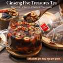 2 x Ginseng Five Treasure Tea, 10g X 30 Bags, Made with 7 Precious Ingredients Formula, Natural Chinese Herbal Teas for Men Women