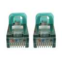 2 x Tripp Lite Cat6a 10G Ethernet Cable, Snagless Molded Slim STP Network Patch Cable (RJ45 M/M), Aqua, 7 Feet / 2.1 Meters, Manufacturer's Warranty (N262-S07-AQ)