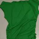 Trendy Queen Womens Summer Tops Off The Shoulder Going Out T Shirts Crop Tank Top Casual Dressy Work Clothes Cute Y2k Fashion Outfits 2025 Green Size XS