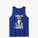 Raccoon Gym Weight Training I Work Out So I Can Eat Garbage Tank Top, 2XL