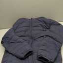 IZOD Men's Hooded Stretch Puffer with Sherpa Lining, Navy, Medium