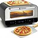 Electric Pizza Oven – 6 Programs, Max 840°F, Suitable for 12 inch Pizzas, 5-in-1 Multifunction: Pizza, Bake, Proof, Broil, and Warm – Includes Pizza Stone and Pizza Peel, Large