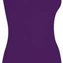 Women's Spaghetti Strap Stretch Cotton Long Cami Camisole Tank Top L, Purple