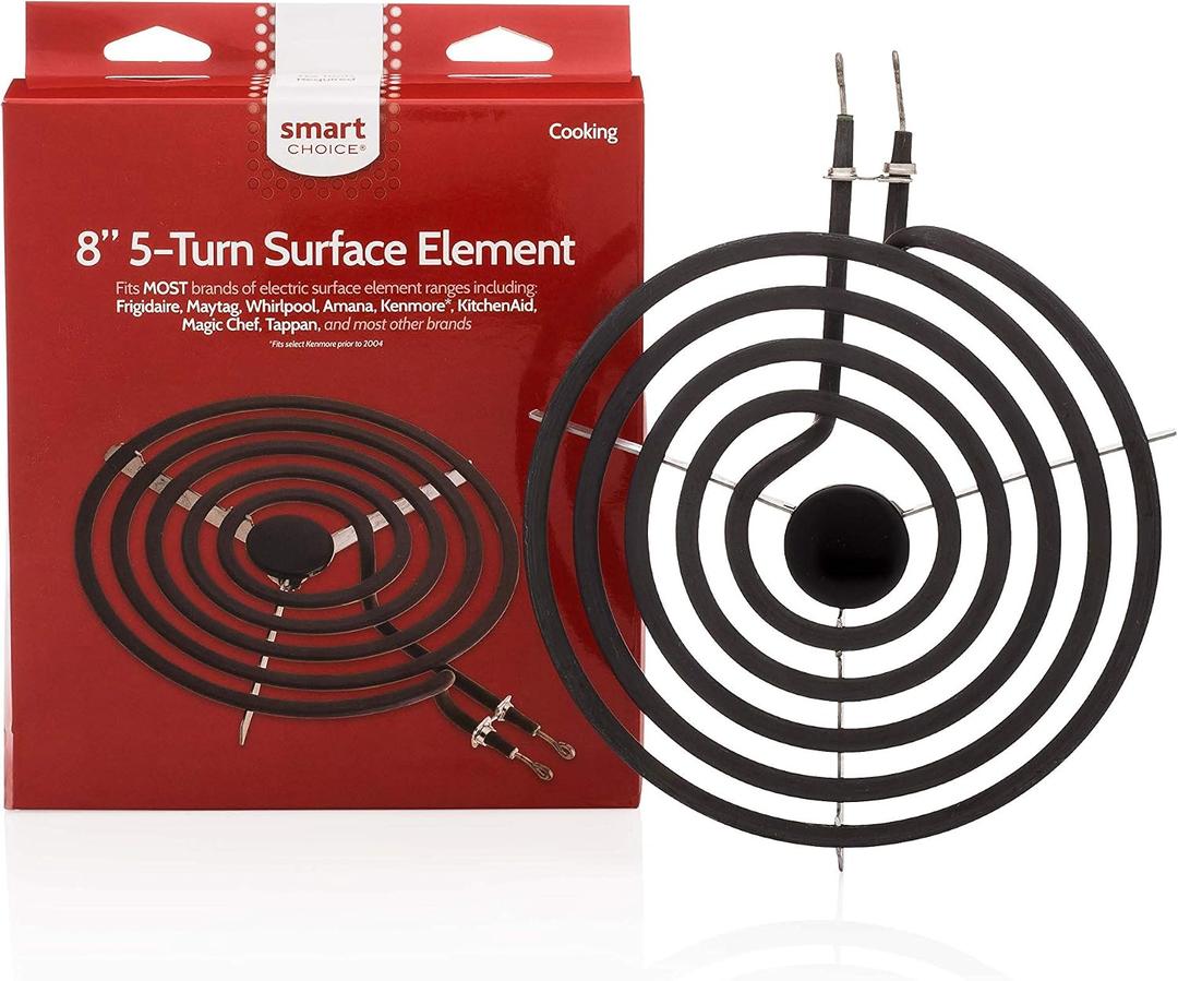 Smart Choice 8-Inch 5-Turn Electric Stove Burner Replacement Surface Element for Electric Coil Oven Ranges, Fits Most