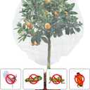 MR FIVE 4 Pcs Bird Barrier Netting Mesh with Drawstring,Plant Cover Bags Bird Netting Mesh for Fruit Trees,Reusable Garden Netting Mesh with Drawstring for Fruit Tree Vegetable Flower,3.8 ft x 2.6 ft