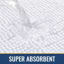 Arotive Bathroom Rugs 44x24, Extra Soft Absorbent Shaggy Chenille Bath Rugs, Machine Washable Rubber Backing Non-Slip Bath Mats for Bathroom Floor Tub and Shower, Home Decor Accessories, White