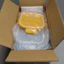 Glass Soup Containers with lids 4 Cup, 32 oz Glass Storage Containers, Tall Borosilicate Glass Food Storage Containers for Lunch, Ice Cream, Travel and Deli, Soup Freezer Safe Containers with Lids (Pink/green/yellow/blue lids)