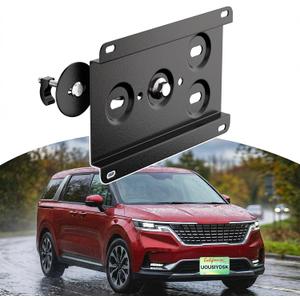 Front License Plate Bracket Compatible with Kia Carnival, K5, Seltos, Sorento, Sportage, Telluride 2020-2025, No Drill Grille License Plate Holder, Car Tag Frame, Bumper Relocator Adapter Kit