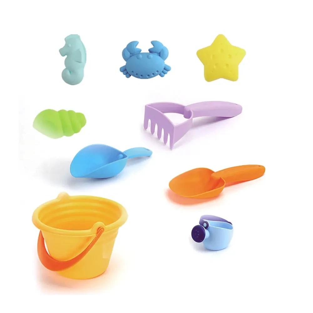 Children Beach Toy Set 9 Pcs Kids Play In Water & Sand Large Shovel Beach Bucket