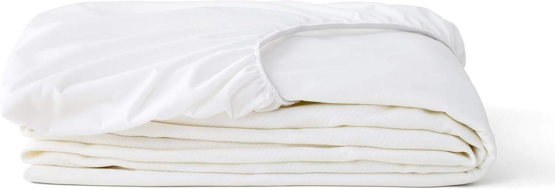 Tuft & Needle Full Mattress Protector - Waterproof, Liquid-Proof, Sleeps Quiet, Fitted Sheet Style, Soft and Comfortable, White