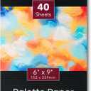 Mr. Pen- Palette Paper Paint Pad, 6"x9", 40 Sheets, Acrylic Paint Paper, Drawing Paper, Painting Paper, Disposable Paint Palette Paper, Oil Paint Palette, Watercolor Palette Paper (6" x 9")