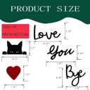 3 x Love You Bye Wood Signs Wall Decor 43",Home Decor with Cats Cute Signs,Modern Entryway Hallway Wall Boho Art Decorations Express Love and Warm Family Door Decor Sign