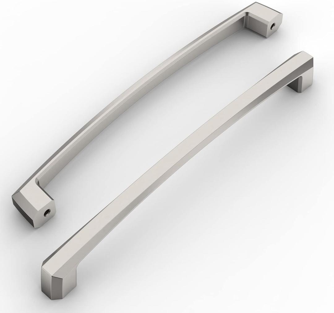 Amerdeco 10 Pack Brushed Satin Nickel Cabinet Pulls 7 Inch(177MM) Hole Centers Kitchen Cabinet Handles Hardware Kitchen Handles for Cabinets Cupboard Handles Drawer Pulls ZH0032