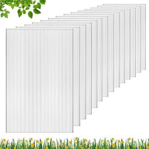DGSL 14 Pcs Polycarbonate Greenhouse Panels, 4' x 2' x 0.16'' Twin-Wall Panels, Polycarbonate Sheet for All Weather Outdoor Garden and Greenhouse Covering
