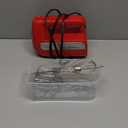 5-Speed Electric Hand Mixer, 800W Handheld Mixer with Turbo for Baking & Cooking, Kitchen Food Mixer with Storage Case & 6 Stainless Steel Attachments (2 Beaters, 2 Dough Hooks, 2 Whisks)-Red