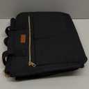 Canvas Tote Bag for Women, 15-Pockets Work Laptop Tote Purse Large Crossbody Nurse Teacher Bible Bag for School Travel Daily | with Strap & Zipper, Multi Compartment, Stand Upright Stably, College Shoulder Bag, Clinical Nursing Bag, Ideal Gift for Women (Medium-14inch, M1.black)