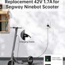 WUKUR 42V 1.7A Charger for Segway Ninebot Scooters Compatible with Ninebot Electric Scooter ES2, ES4, E22, ES1L, E2 Pro, F20, F25, F30, F40, F2, F2 Plus, F2 Pro, D18, D28, D40, Air T15 Power Adapter