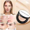 2Pcs Foundation for Older Women, Perfect for Light/Medium Complexions, Mushroom Head Air Cushion CC Cream, Cover up BB Cream for Mature Skin, Makeup Concealer Long Lasting Full Coverage