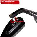 Universal Black Motorcycle Mirrors Bar End Side Mirror Compatible with Honda Scooter Suzuki Yamaha Kawasaki Victory Harley Davidson…