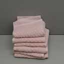 Great Bay Home Pink Bath Towels - 100% Cotton 6 Pack 26x16 Hand Towel Set - Absorbent, Durable, Quick-Dry Towels for Bathroom (Blush)