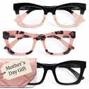 CCVOO Oprah Style Reading Glasses - Mothers Day Gift for Mom - Lightweight Blue Light Blockers, UV400, Spring Hinge